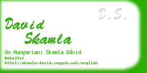 david skamla business card